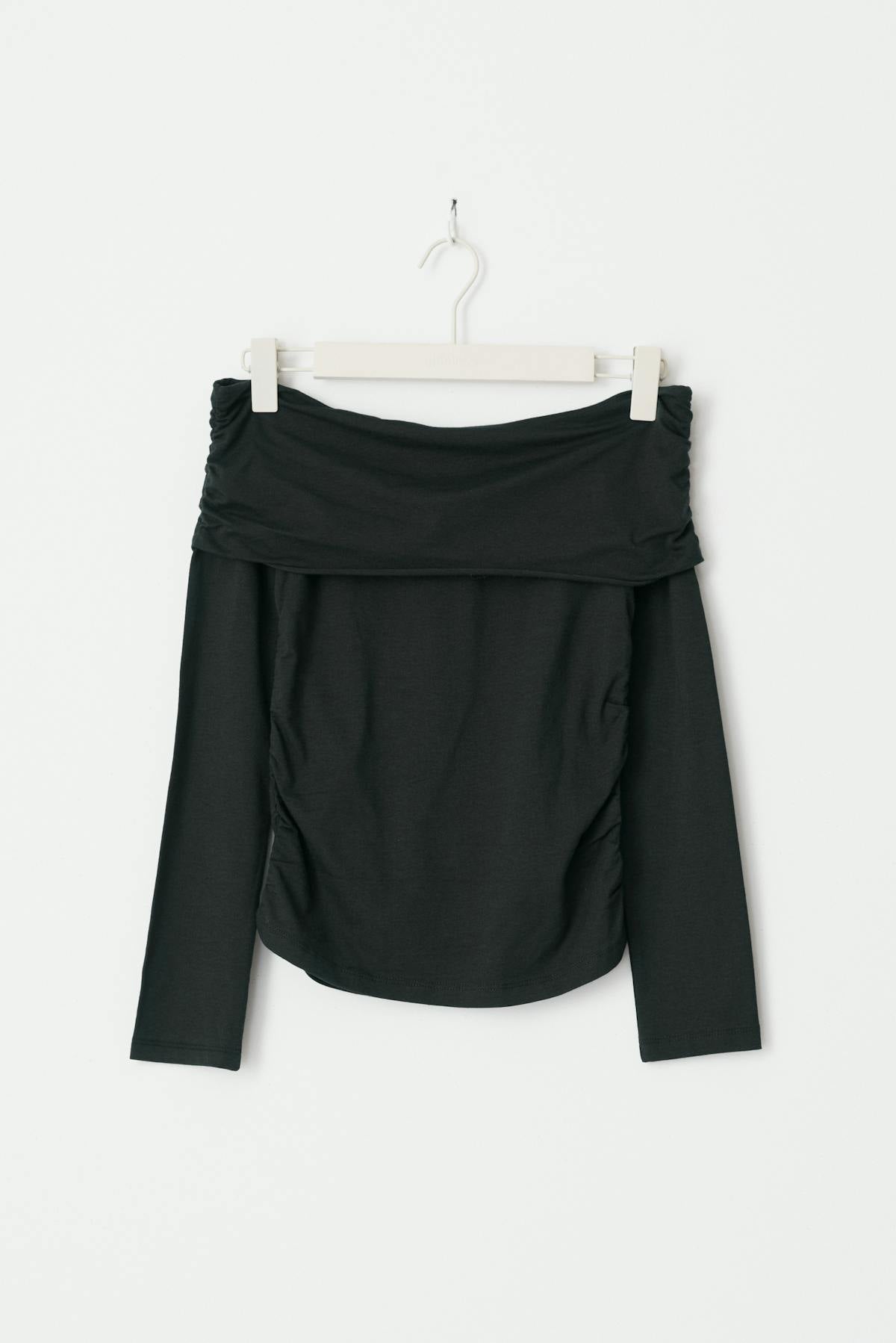 Y off shoulder top - Noir
