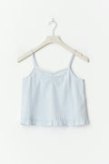 Y cotton singlet - Blue/white str