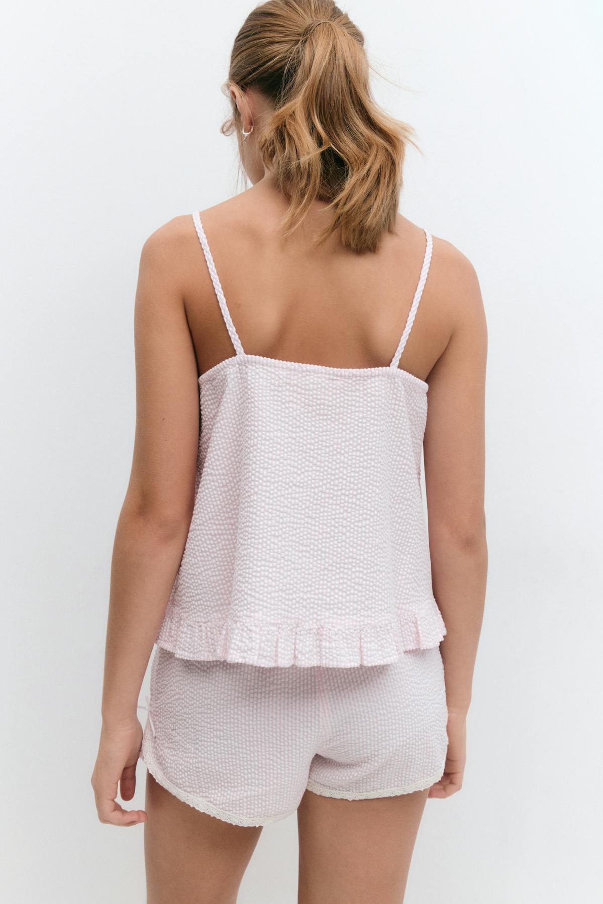 Y cotton shorts - Pink/white