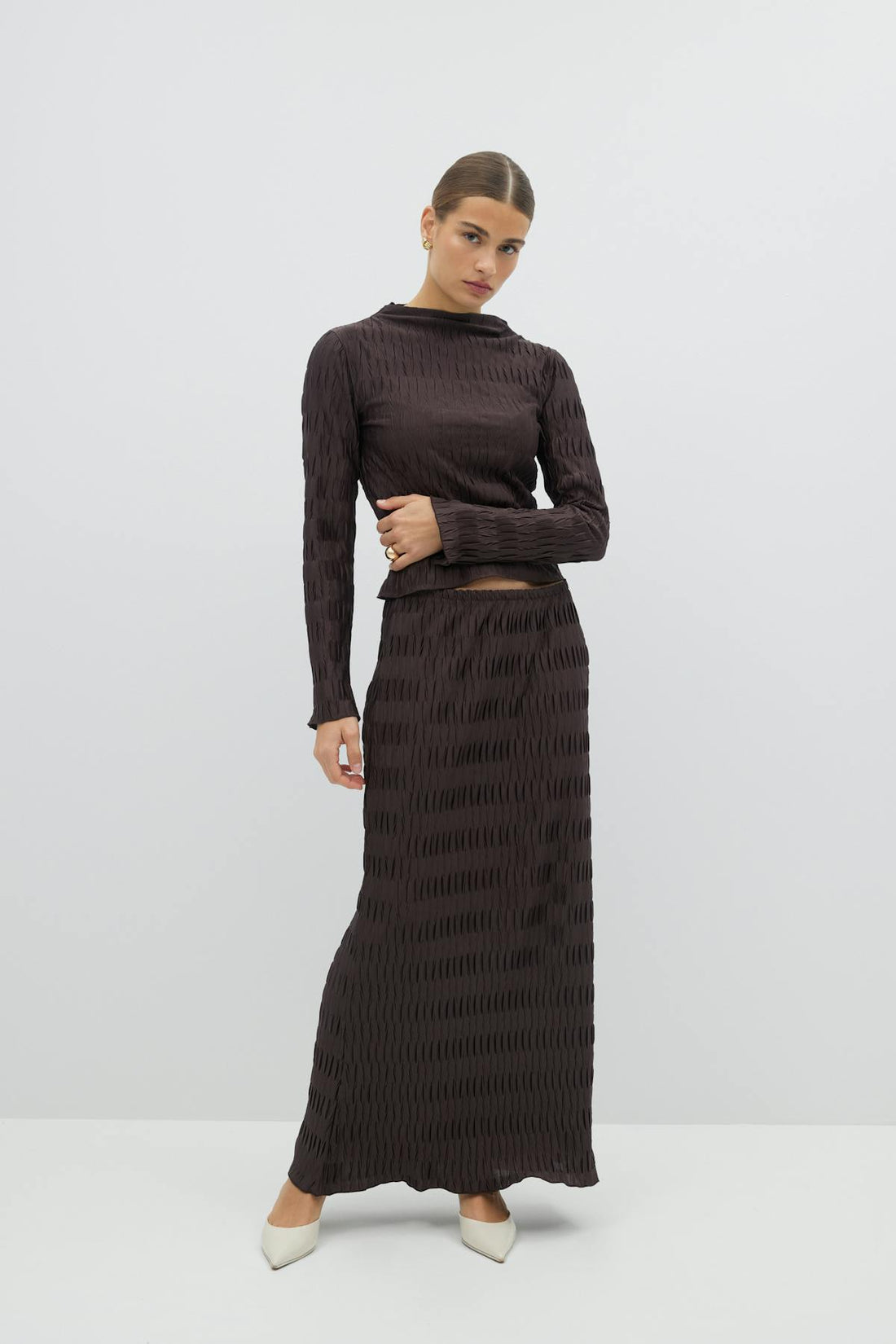 Pleated maxi skirt - Java