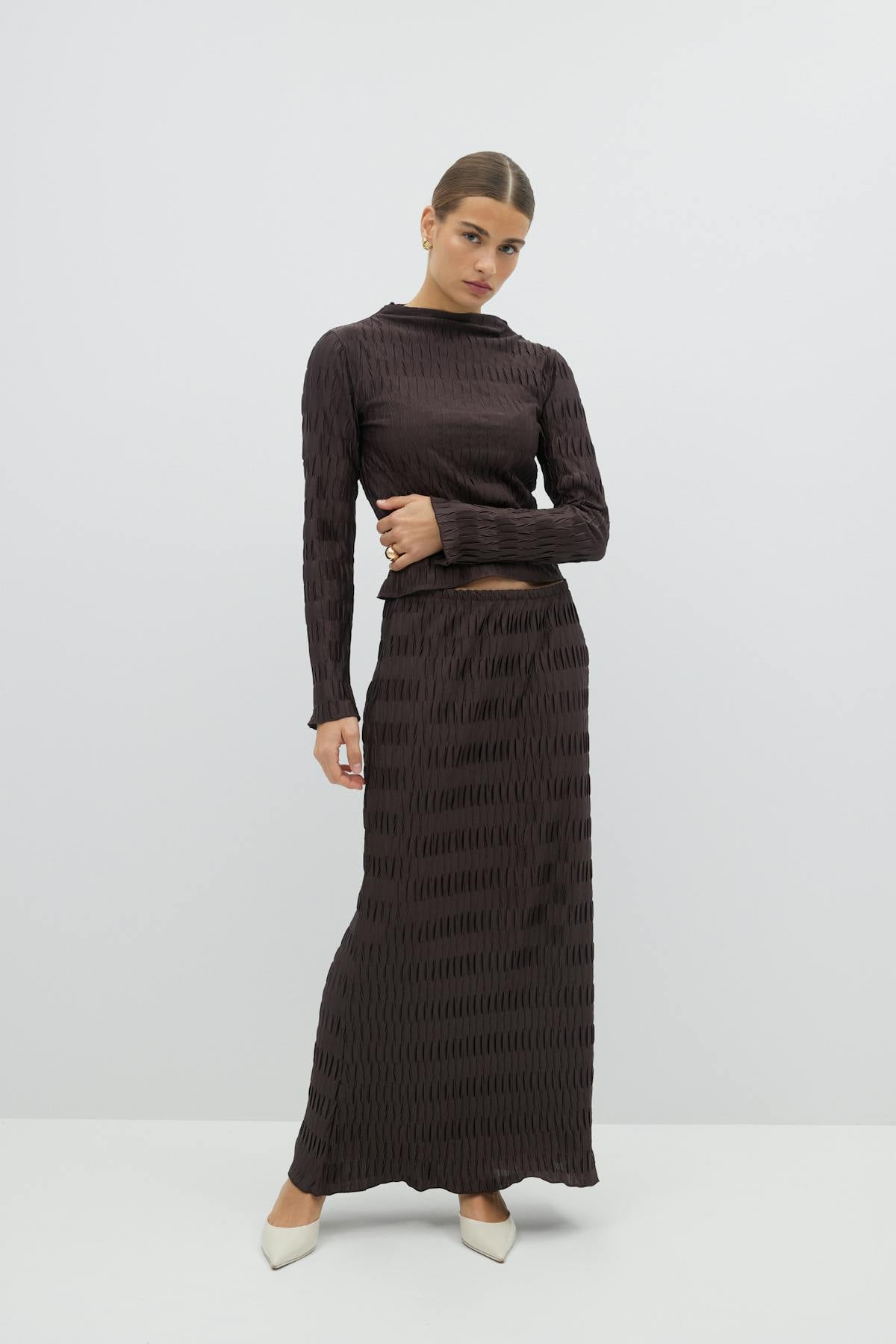 Pleated maxi skirt - Java