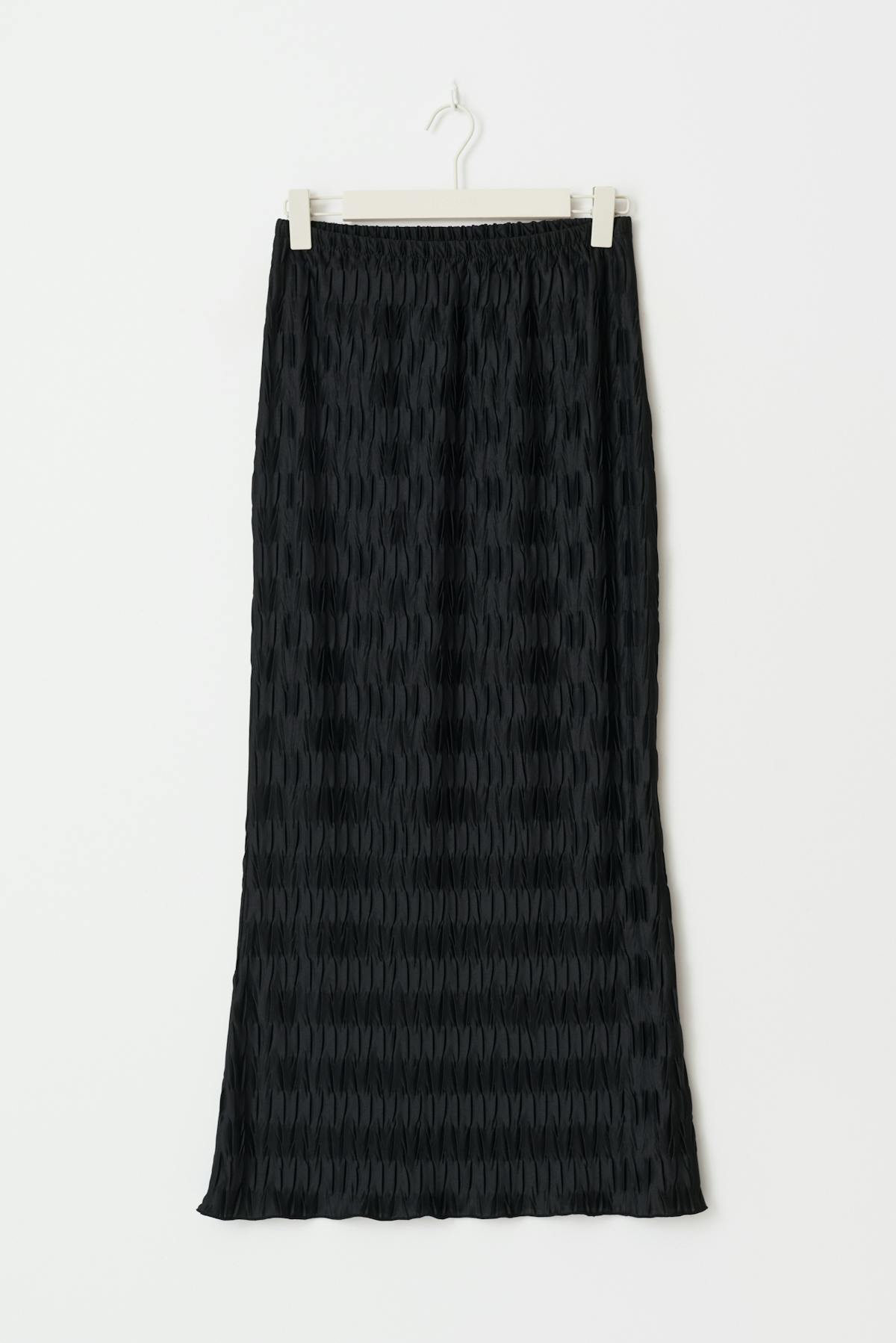 Pleated maxi skirt - Noir