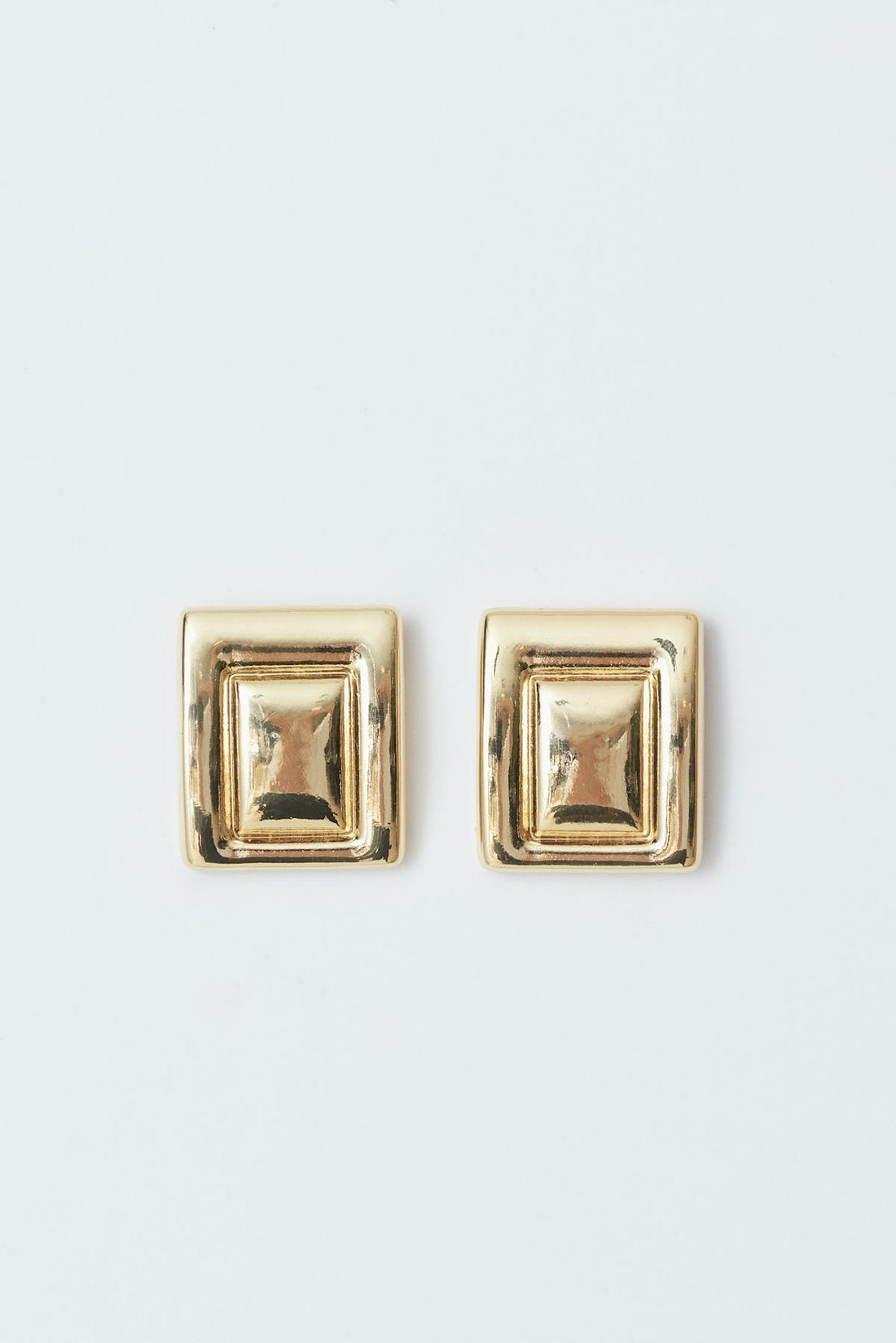 Square earrings - Doré
