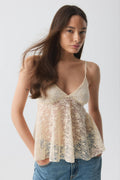 Lace singlet - Noir
