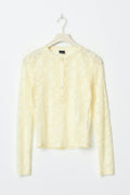 Pleated lace top - Lemon icing
