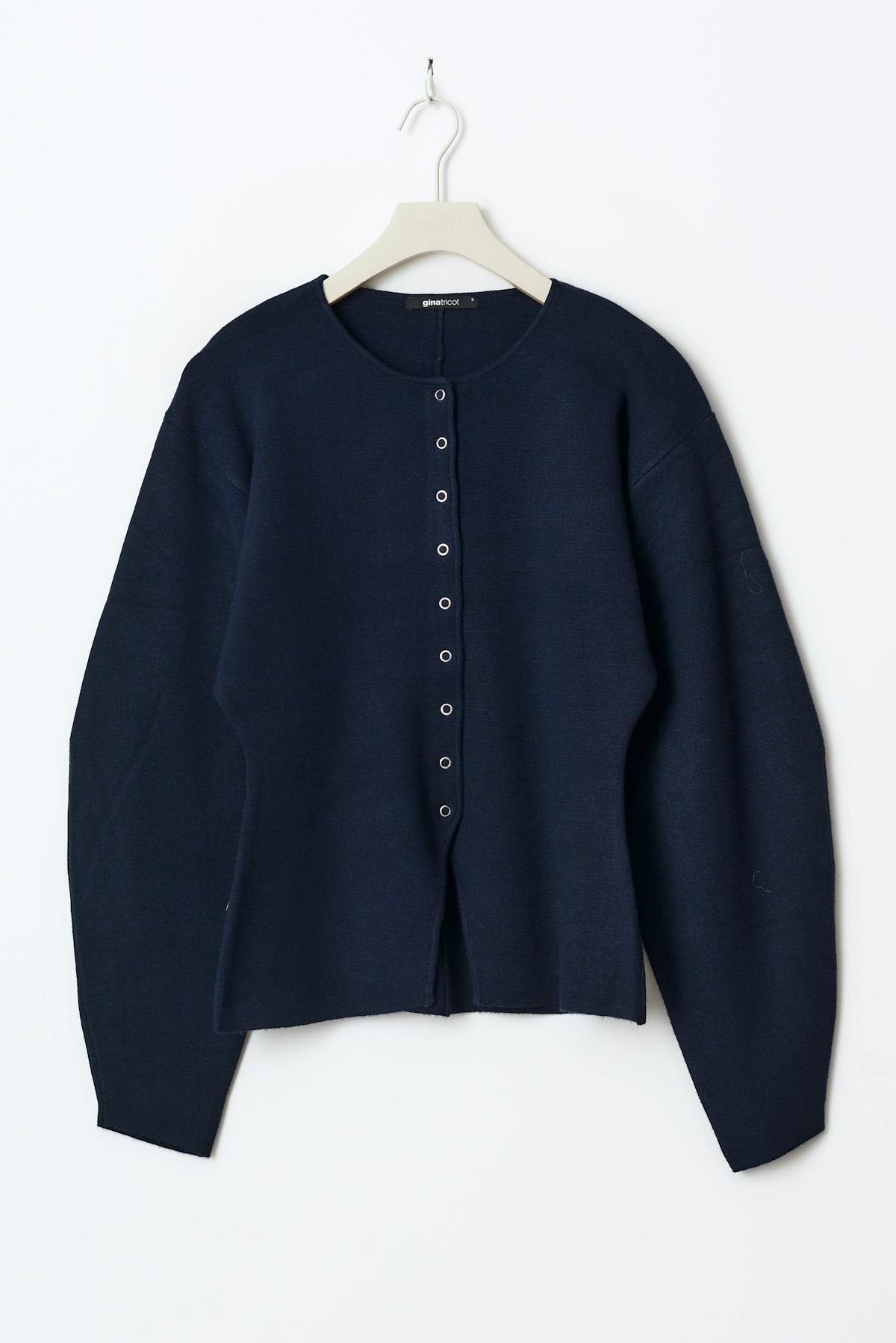 Knitted sculptured cardigan - Grey melange