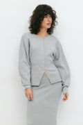 Knitted sculptured cardigan - Chestnut