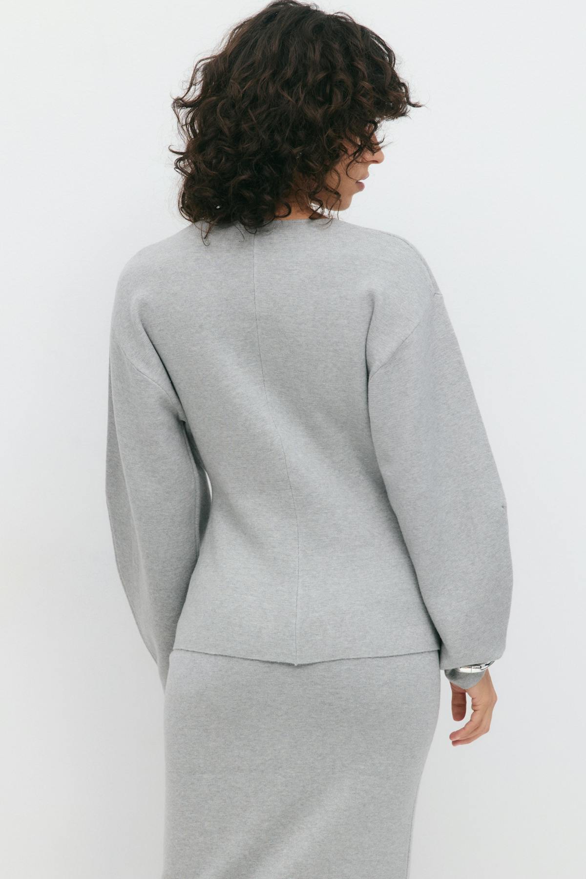 Knitted sculptured cardigan - Chestnut