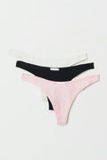 3-pack cotton thong - Multicolore