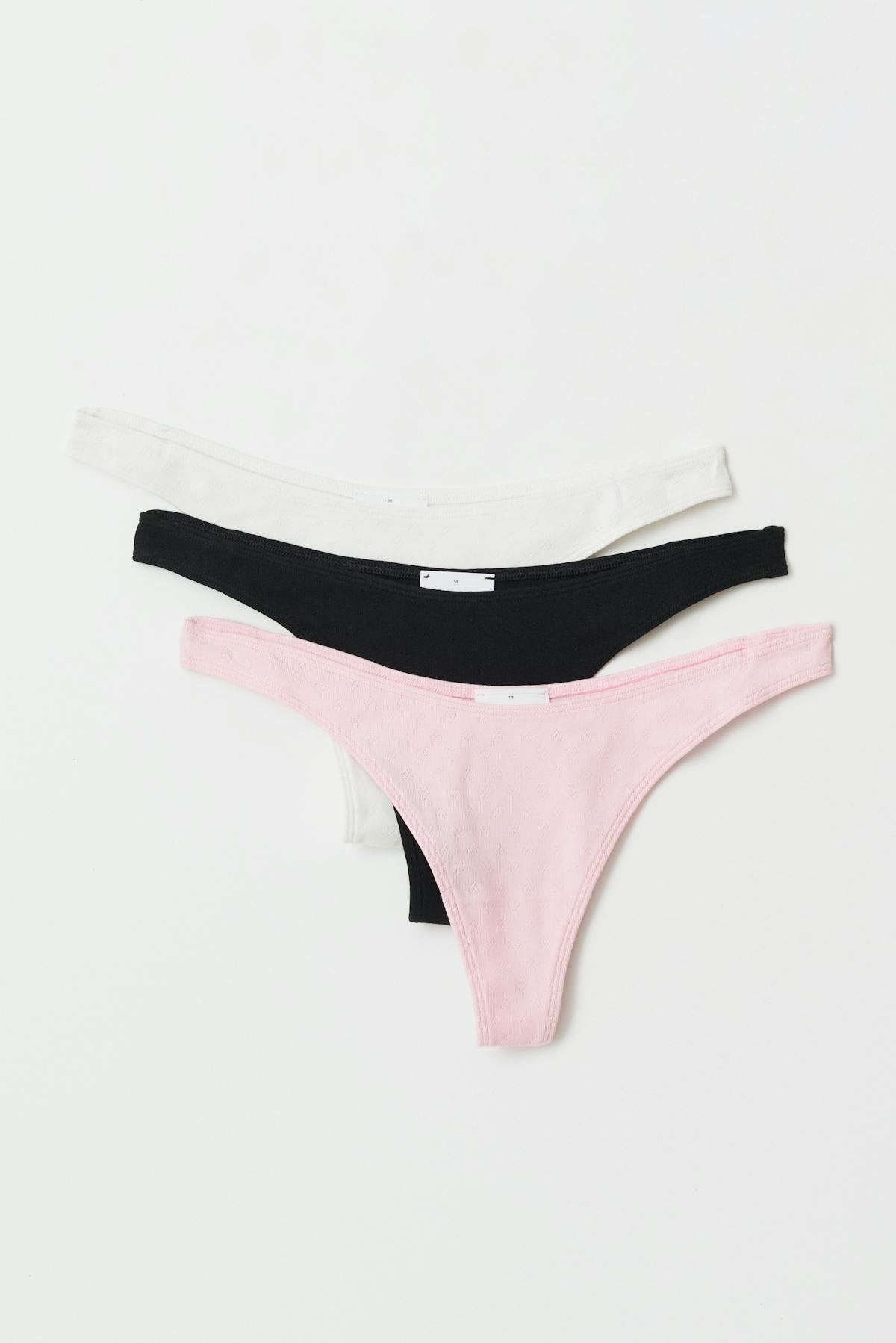 3-pack cotton thong - Multicolore