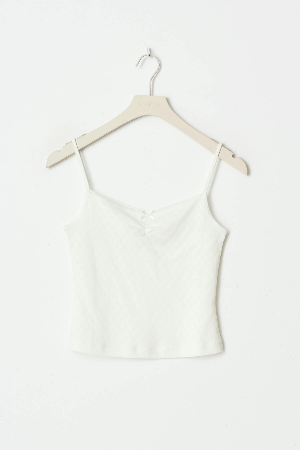 Pointelle singlet - Blanc cassé