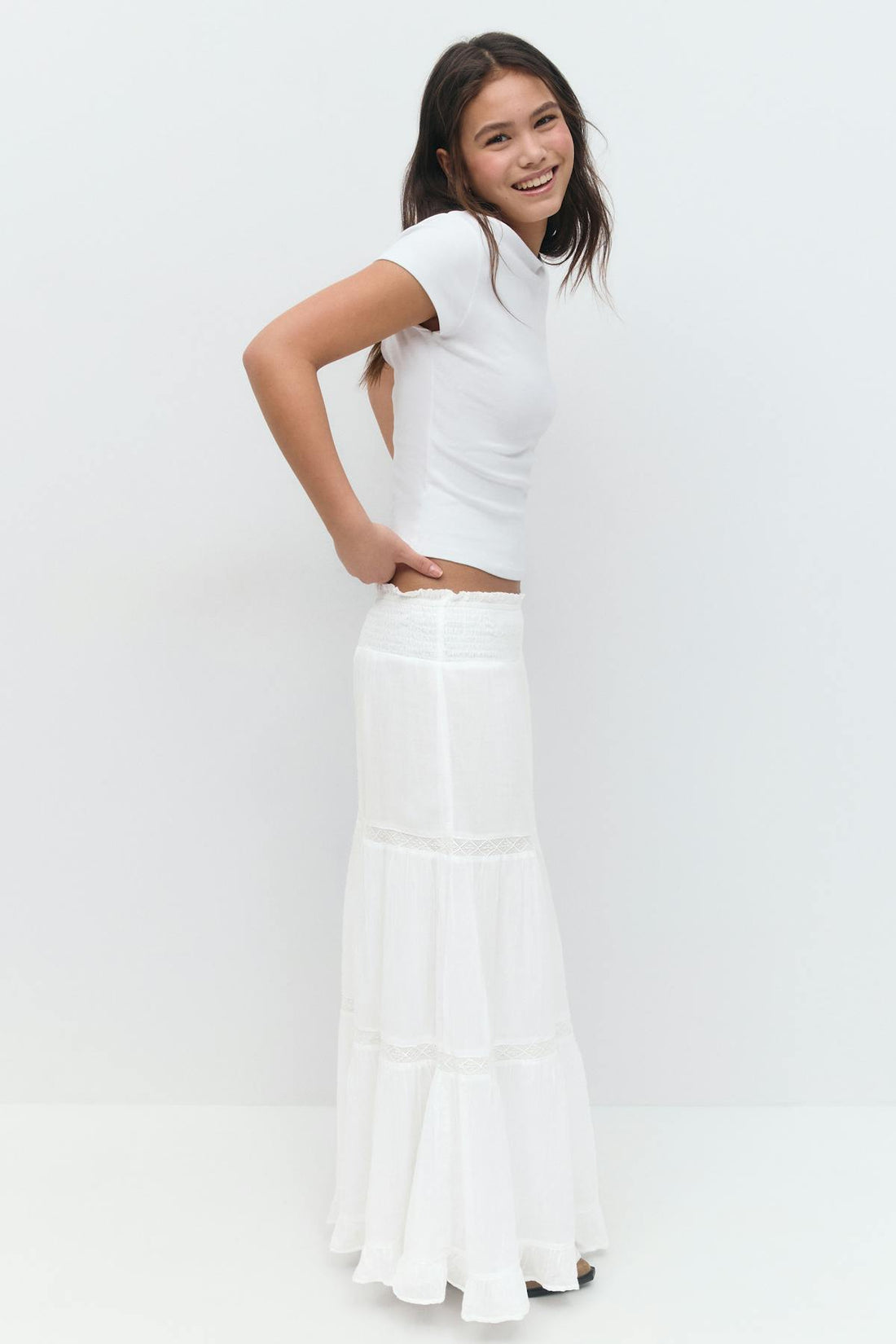 Y scandi maxi skirt - Blanc