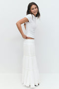 Y scandi maxi skirt - Blanc
