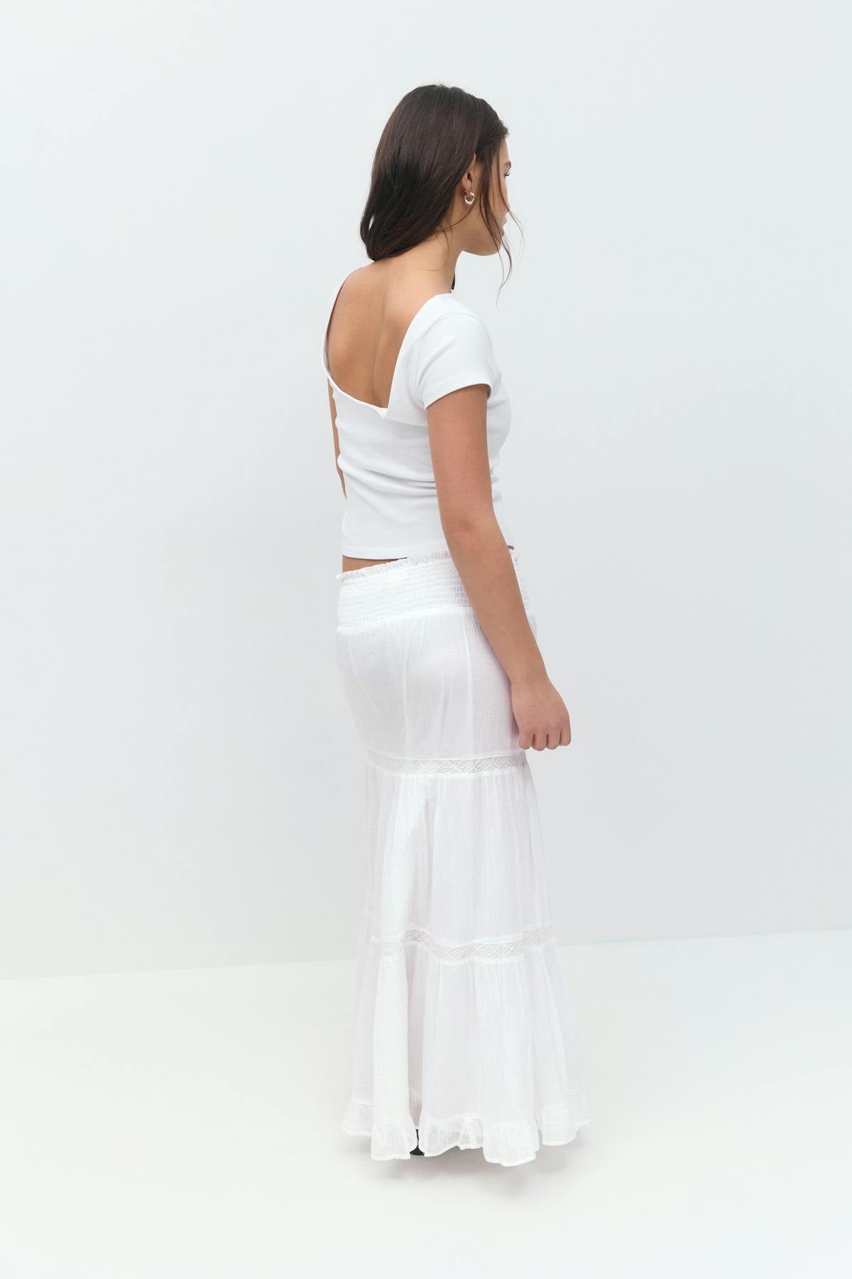 Y scandi maxi skirt - Blanc