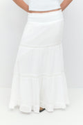 Y scandi maxi skirt - Blanc