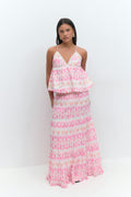 Y scandi maxi skirt - Pink/aop