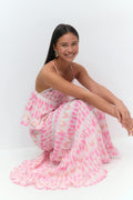 Y scandi maxi skirt - Pink/aop