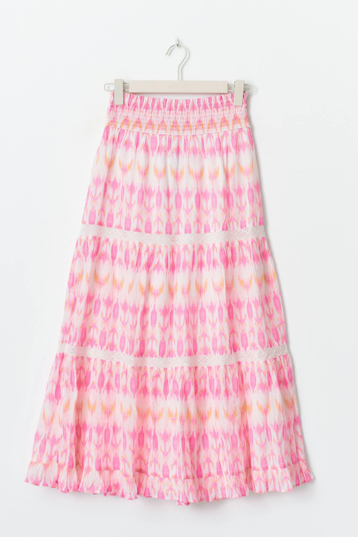 Y scandi maxi skirt - Pink/aop