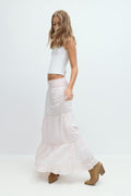 Y scandi maxi skirt - Pinkflorals