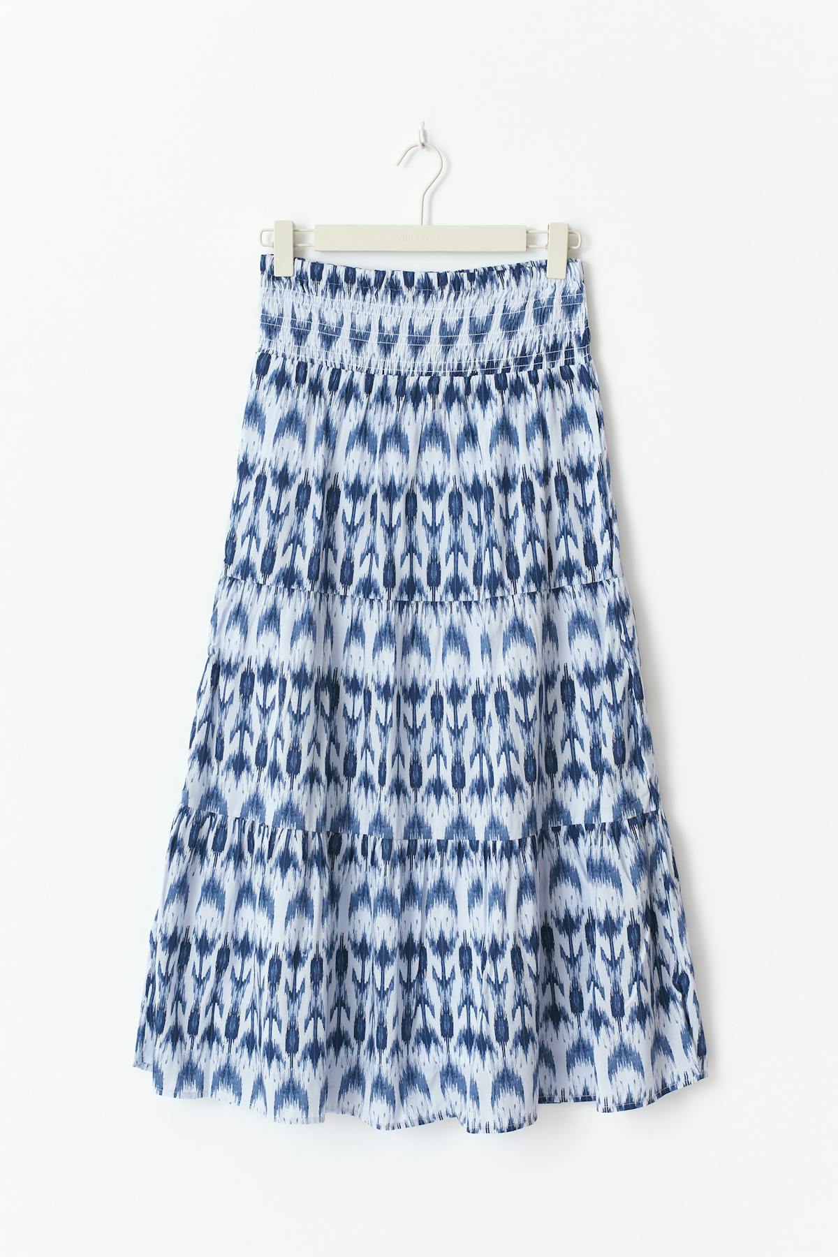 Y iconic boho maxi skirt - Blue/aop
