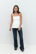 Y one layer multi top - Blanc