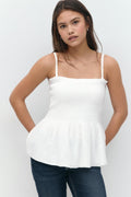 Y one layer multi top - Blanc
