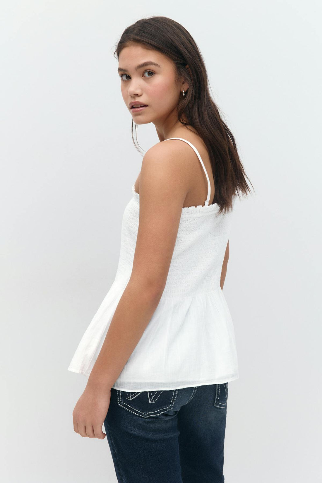 Y one layer multi top - Blanc