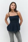 Y one layer multi top - Bleu marine
