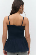 Y one layer multi top - Bleu marine