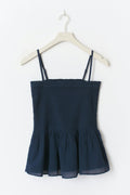 Y one layer multi top - Bleu marine