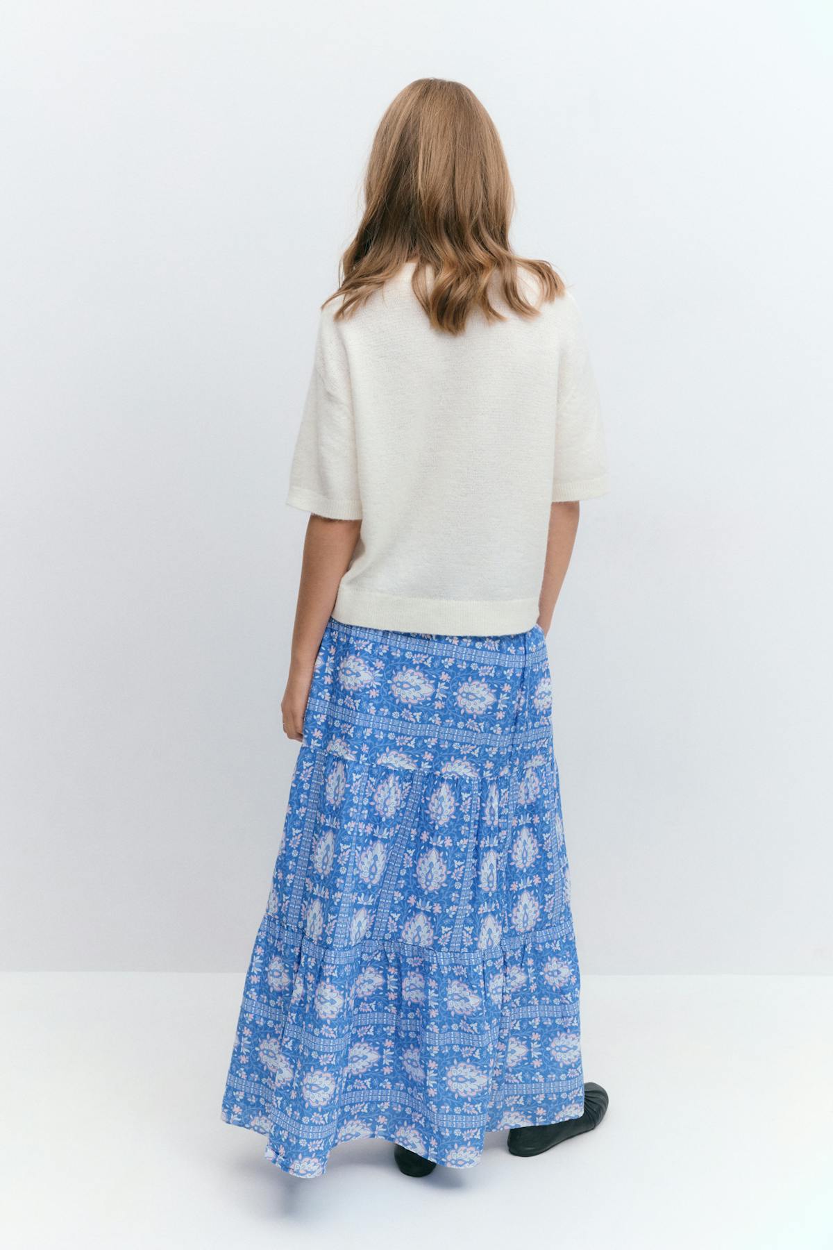Y iconic boho maxi skirt - Blue blossom