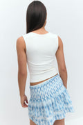Y two layer multi skirt - Blue swirl