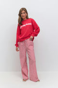 Seersucker gingham trousers - Blue check