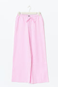 Seersucker gingham trousers - Pink check