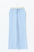 Seersucker gingham trousers - Marron
