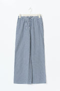 Seersucker gingham trousers - Bleu marine