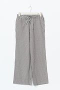 Seersucker gingham trousers - Marron