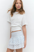 Y two layer multi skirt - Blue flower