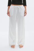 Broderie anglaise trousers - Blanc