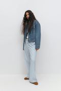 Broderie anglaise trousers - Bleu clair