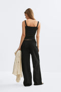 Broderie anglaise trousers - Noir