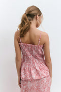 Y one layer multi top - Red paisley