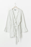 Gauze homewear robe - White/grey