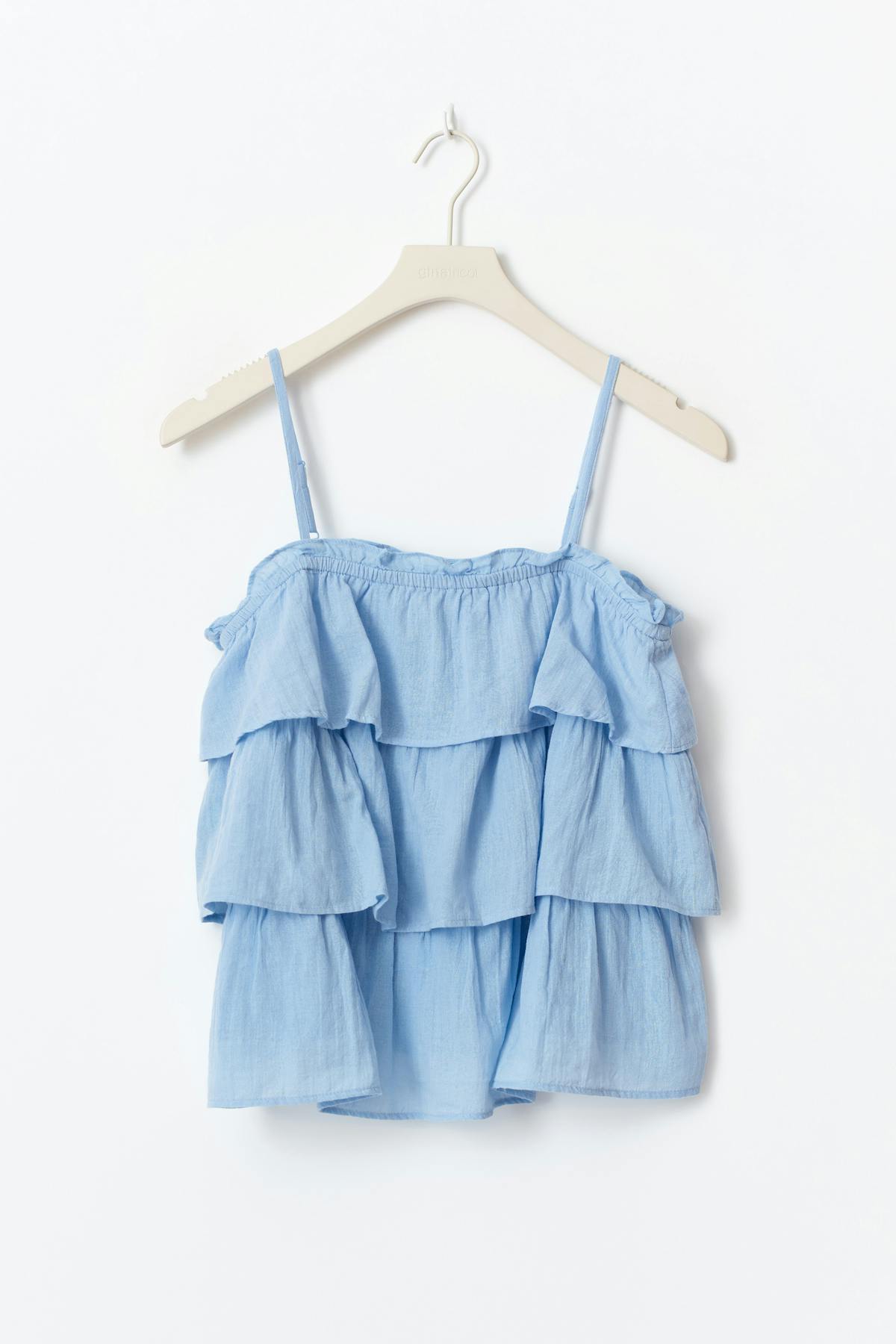 Y frill top - Bleu