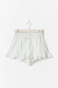 Gauze homewear shorts - White/grey
