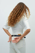 Soft touch ruched tee - Elephant skin
