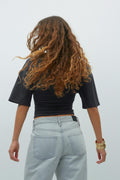 Soft touch ruched tee - Blanc cassé