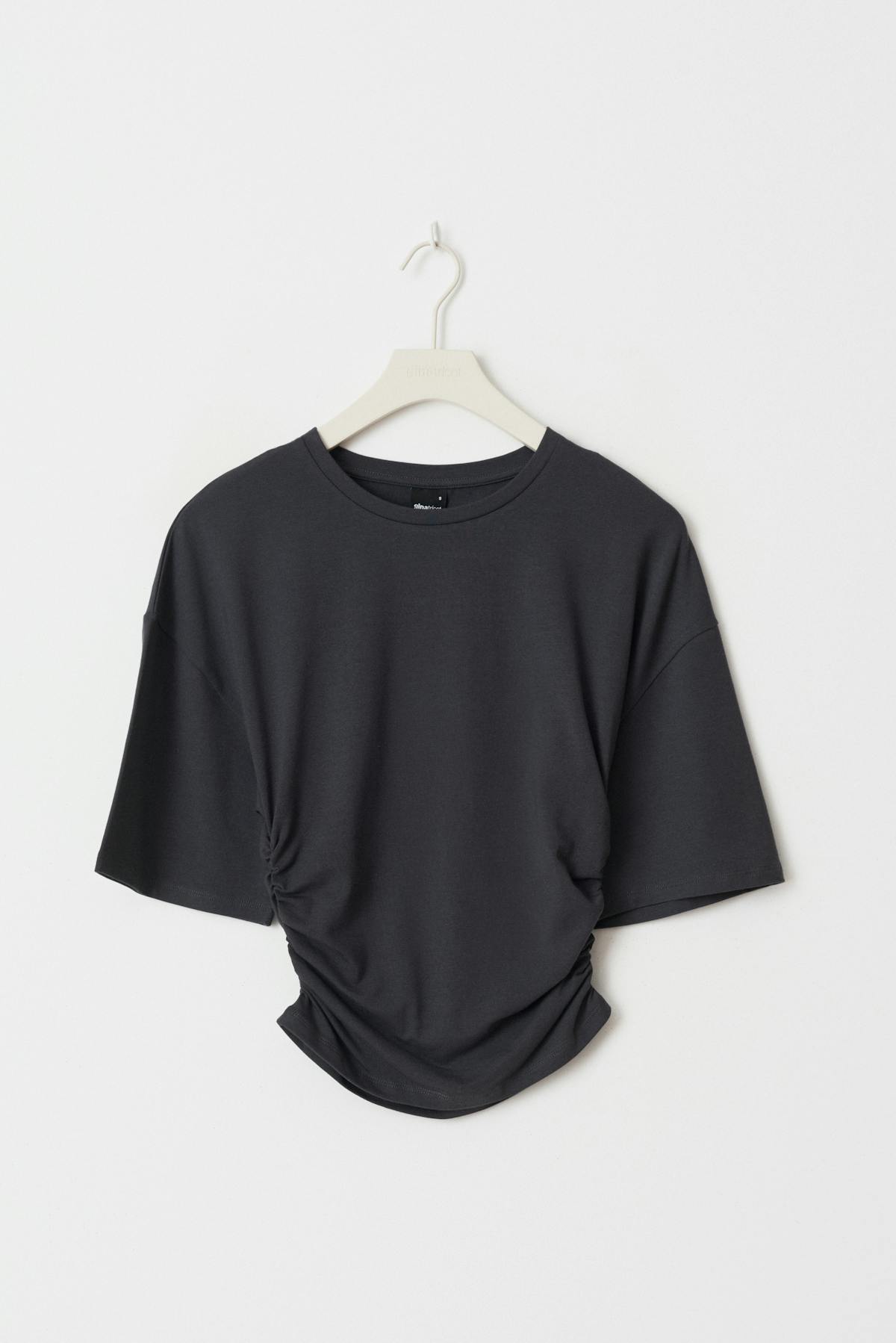 Soft touch ruched tee - Blanc cassé