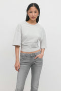 Soft touch ruched tee - Noir