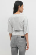 Soft touch ruched tee - Noir